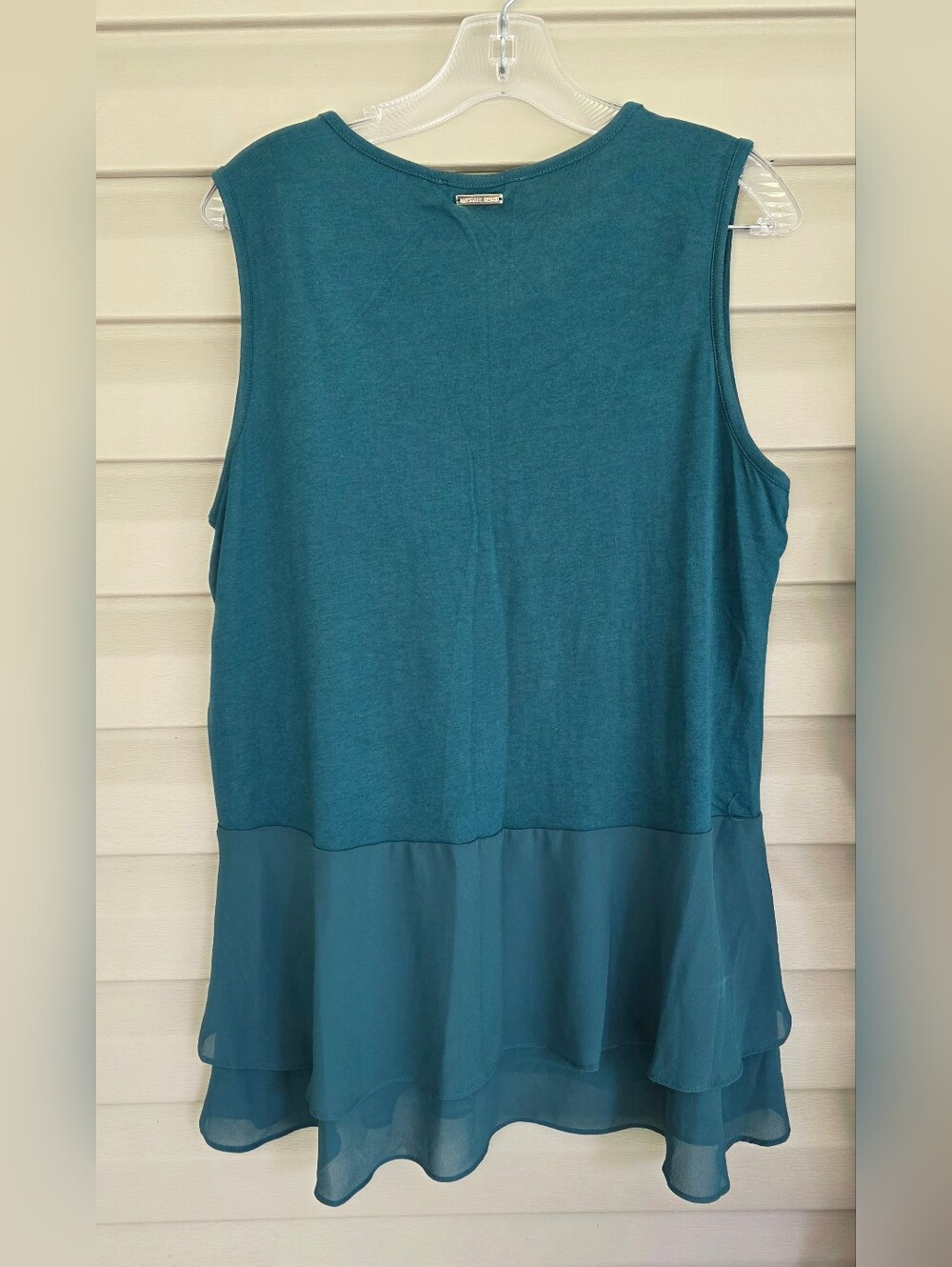 Michael Kors Double-Hem Sleeveless Top Green Size XL - Picture 2 of 9